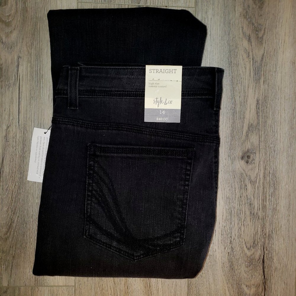 Style & Co Tummy Control Black Plus Jeans